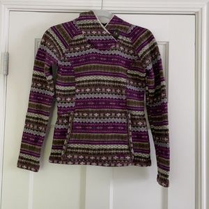 Koppen Fleece Pullover Purple Sherpa Fairisle